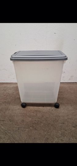 Moving Sale Rolling pet food storage container pickup 3-8:30 pm rainbow/charleston cash only