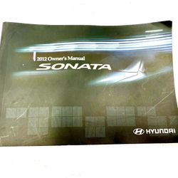 Authentic 2012 Hyundai Sonata Owners Manual
