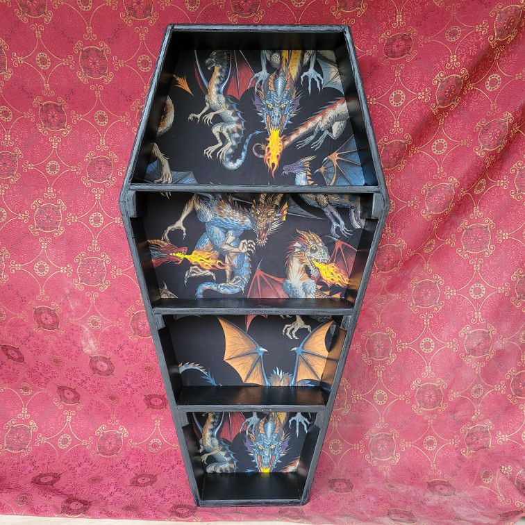 Dragon Themed Coffin Shelf 