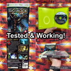 BioShock (Microsoft Xbox 360, 2007) No Manual! Tested & Working