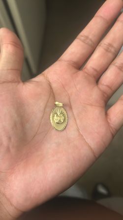 10k pendant double sided  tres reyes magos/ virgin mary
