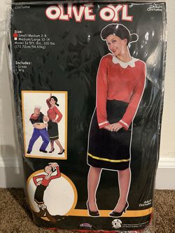 Halloween Costume – Popeye Olive Oyl (Small/Medium Size 2-8) - LIKE NEW