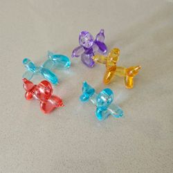 Mini Balloon Dog Figurines Set of 50