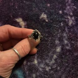 SS925 Black Onyx Size 7 Ring. #5011