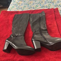 Black Leather (knee high) Boots