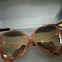 Gucci Gradient Havana Butterfly Women's Sunglasses