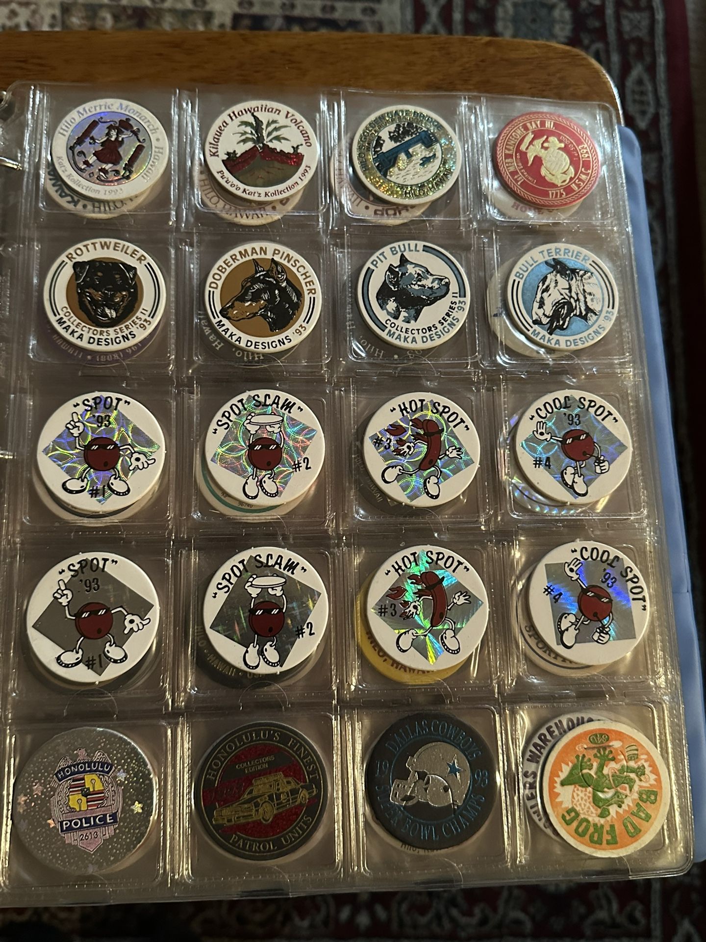Huge 320 Vintage 1993 Hawaii POG Lot Milk Caps & Slammers Holographic NFL UH