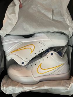 Nike Kobe 4 Draft Day Pack White Glacier Blue (GS) 7y