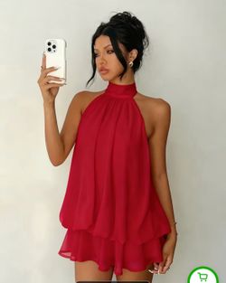 Red mini dress NWOT XS