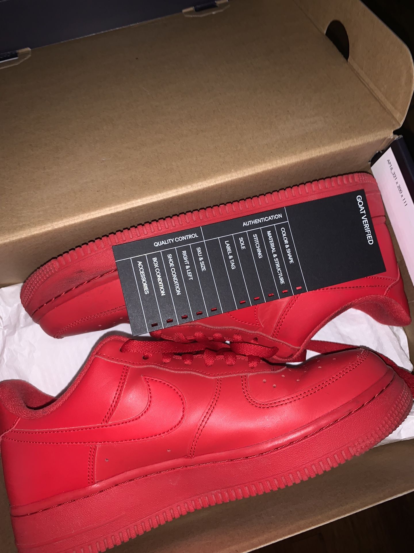 Nike Air Force 1s Red Size 7 
