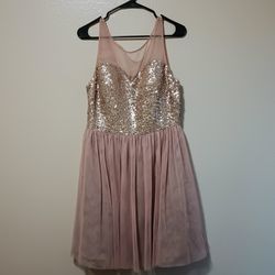 Large Jun&Ivy pink sparkly dress