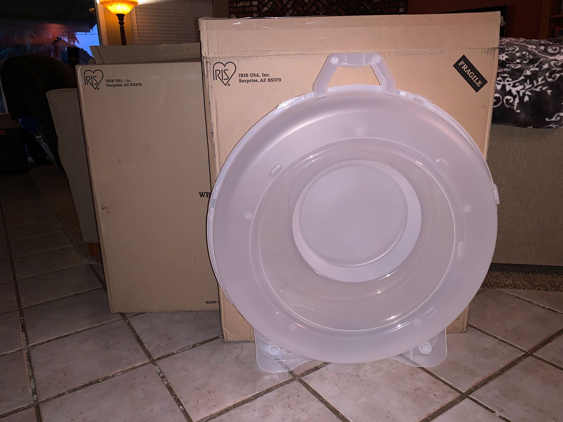 2 XL wreath storage containers NEW