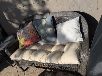 Patio Conversation Set – Loveseat + 2 Chairs + Table