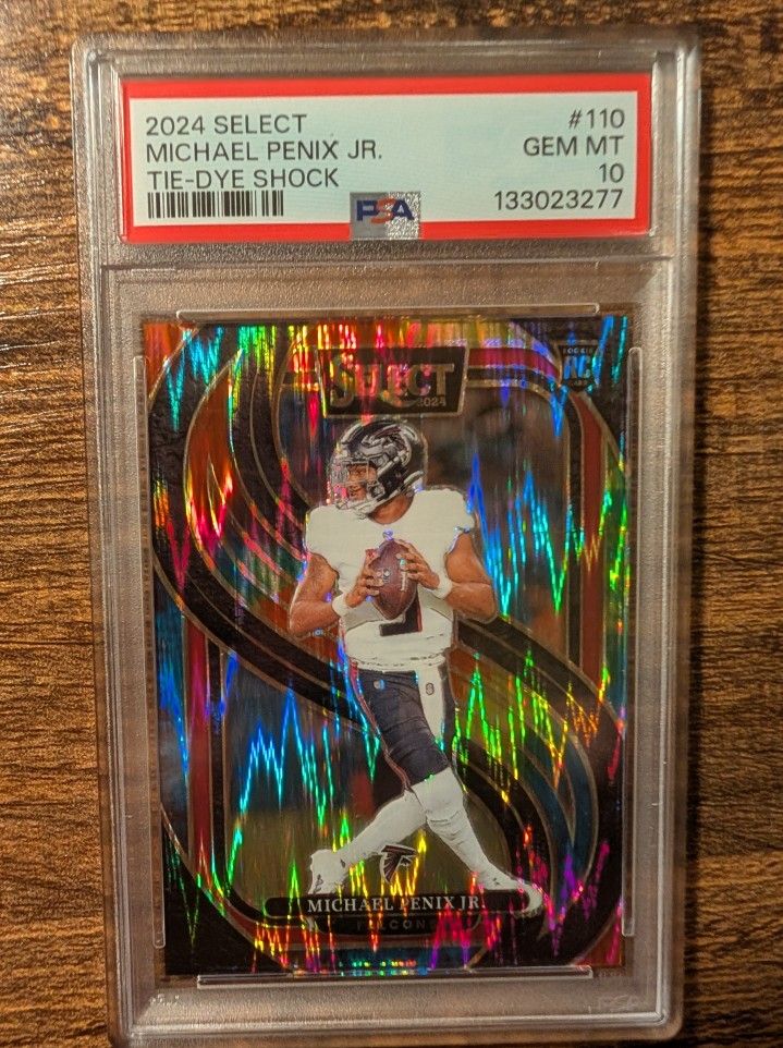 2024 Select Michael Penix Jr.   Tye Dye. /25.    PSA 10