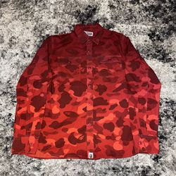 Bape Red Camo  Shirt Sz M