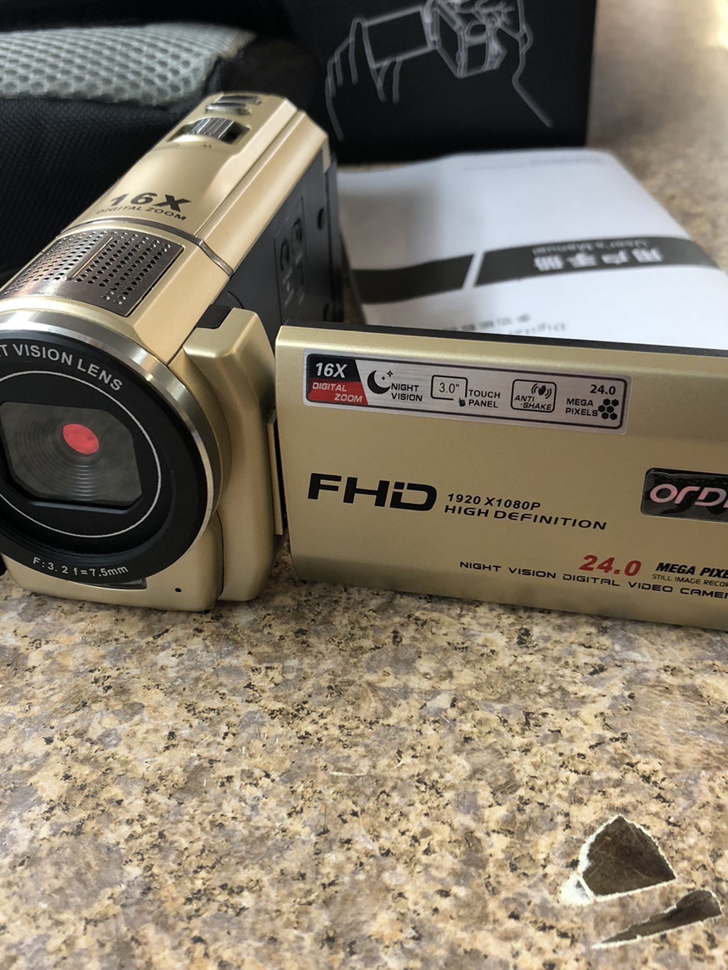 Video Camera Full He 16x Ordro F7