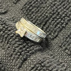 Women's Engagement/Band Rings - 14k White Gold with 2 CT Diamonds (both rings) - $2950 or best reasonable offer.