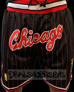 Bulls Pinstripe Black Shorts