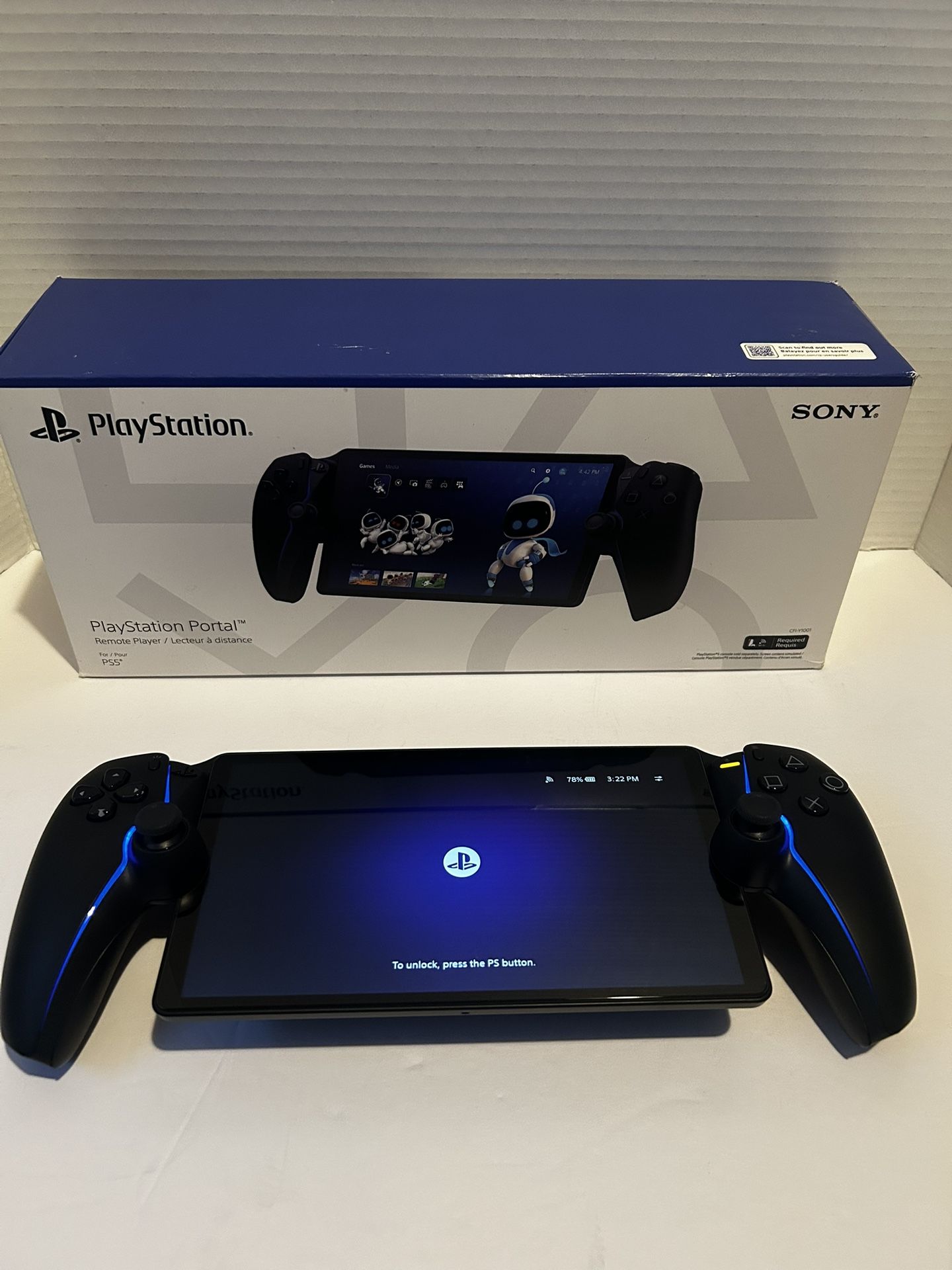 Black PlayStation Portal With Cade And Screen Protector