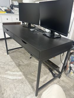 Office Desk - Brown/ Black