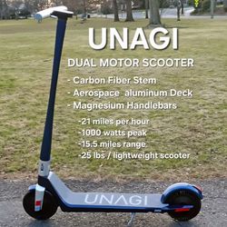 Unagi e500 Electric Scooter Dual Motor