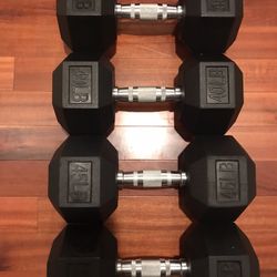 New Rubber Coated Hex Dumbbells 💪 (2x40Lbs, 2x45Lbs) for $130 Firm on Price 