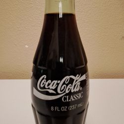 Vintage Coca Cola Classic 8oz Full Unopened Bottle Unique Glass Recycle Bottle