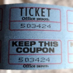 Office Depot Ticket Roll Blue Double Coupons 