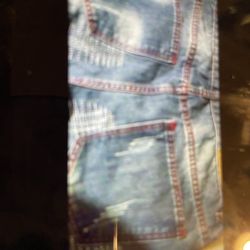 Men  Pre Love Jeans Size 35 Stitch, And Describe A Style Blue Jeans