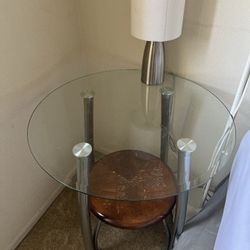 Pair Of Glass End Table. 