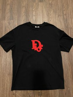  Dior Black Cotton Tee With Oblique Patch 