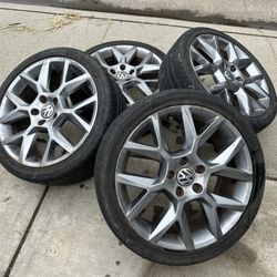 OEM 18” Wheels Rims and Tires 18x7.5 51 Offset Volkswagen GOLF Jetta Passat Audi A4 S4 A6 S6