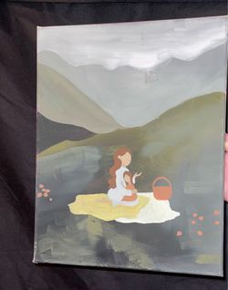 Student artwork. Hand-painted.