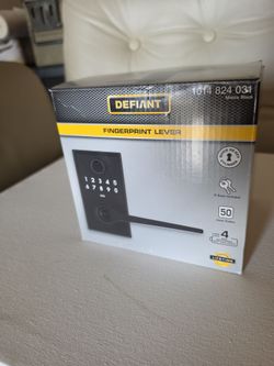 Fingerprint Lever Door Lock Matte Black