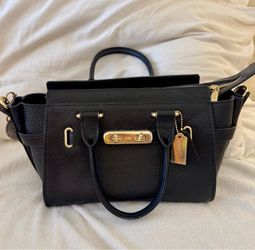 Coach Black Leather Turnlock Satchel NEW $125 • LAS VEGAS, NV
