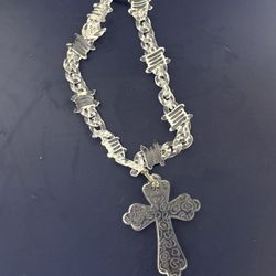 Grailed Locked Transparent Barbed Cross Chain
