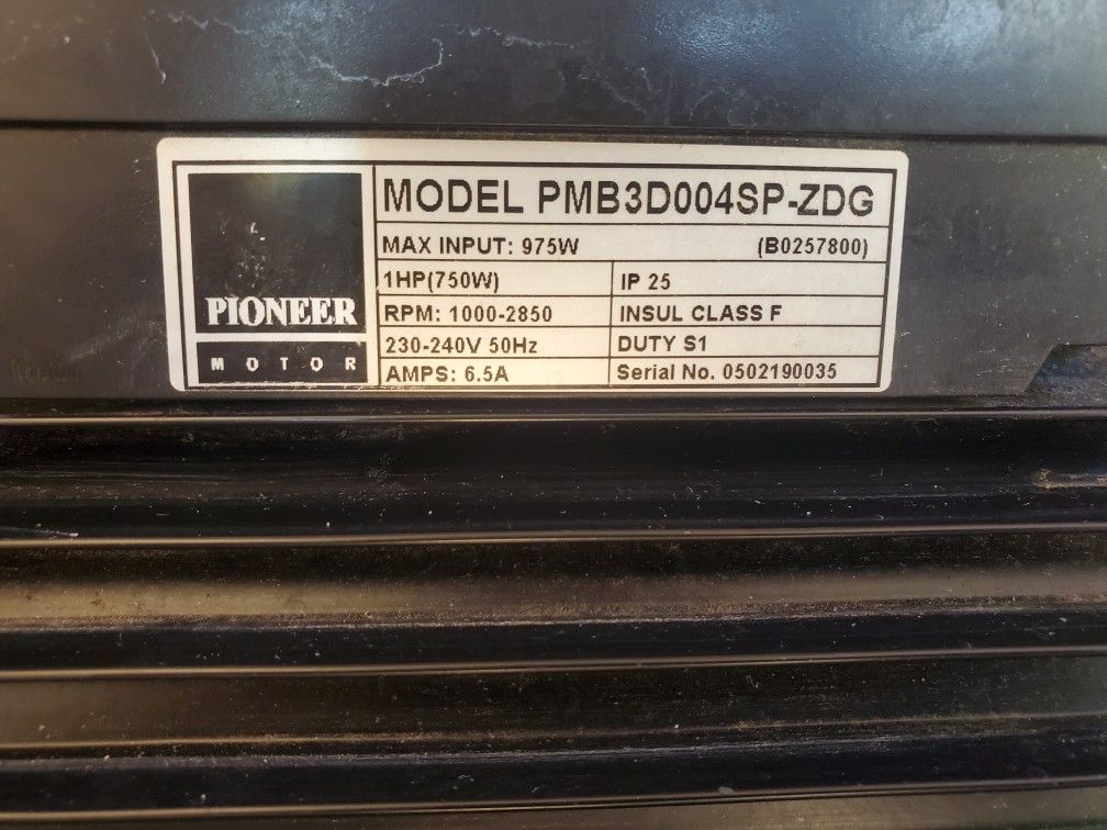 Pioneer 1hp Variable Speed Motor And Zodiac Controller