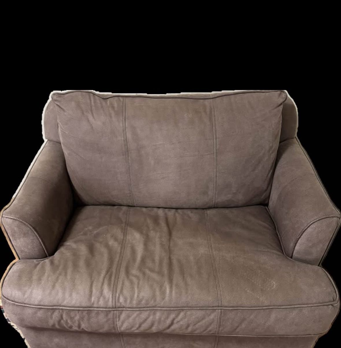 Brown Suede Armchair