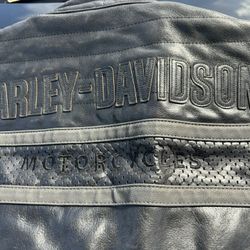 Real Heavy Duty Motorcycle Harley Davidson Leather Jacket Size L