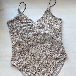 Leopard Print Tank Bodysuit Small