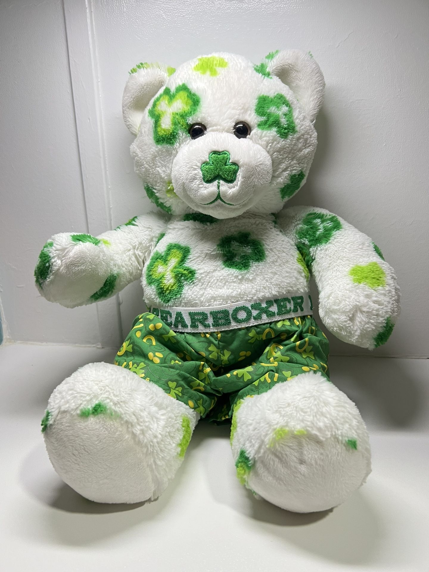 Build a Bear St. Patricks Day Clover Shamrocks Teddy Irish BAB Stuffed Plush