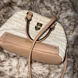 JUICY COUTURE Satchel Pecan White