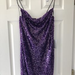 Purple Sequin Dress Size Small