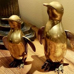 Brass Penguin Set 
tall:8x10 & short:5x7