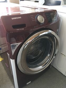 SAMSUNG FRONT LOAD WASHER RED