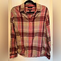 Banana Republic Long Sleeve Plaid Button Down Shirt Medium