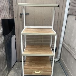 Rolling Kitchen Microwave  Rack 