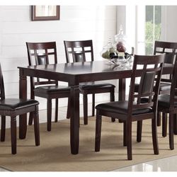 Brown Dining Table Set (Free Delivery)