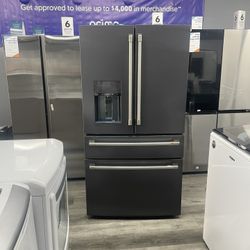 GE Cafe Matte Black 4-Door Counter Depth Refrigerator ‼️