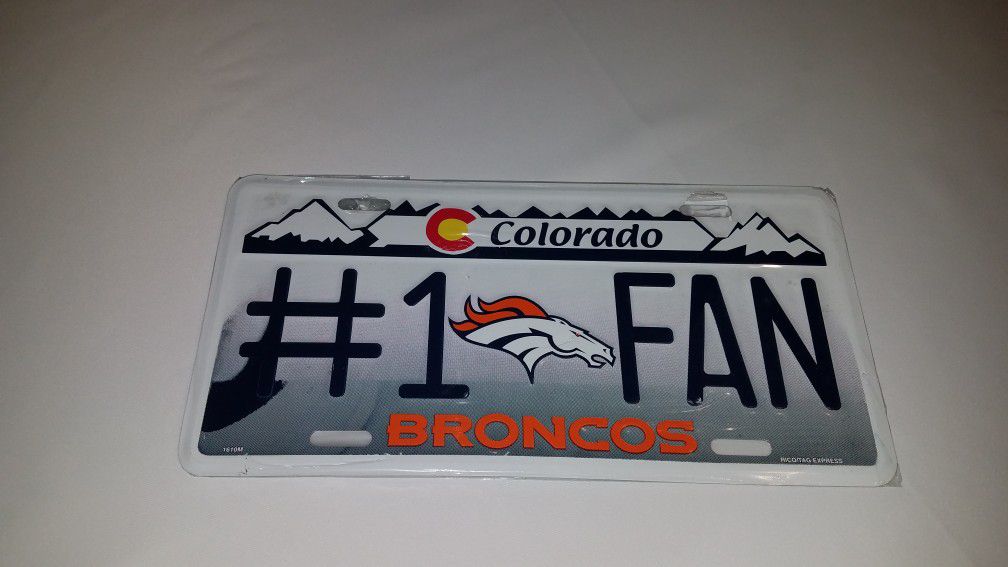 Broncos license plate!